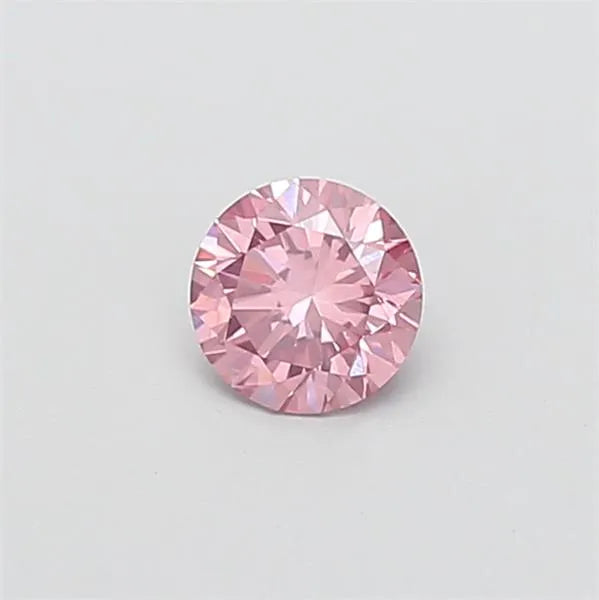 0.45ct Round Lab Grown Diamond (Colour Fancy Vivid Pink, Clarity VS2, Cut VG, IGI Certified)