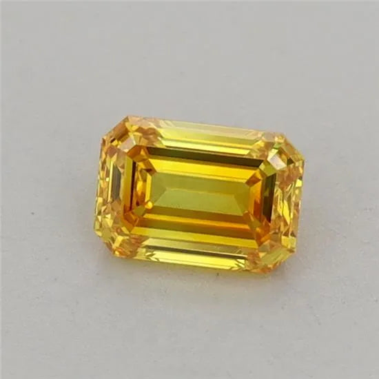 0.46ct Emerald Lab Grown Diamond (Colour Fancy Vivid Yellow, Clarity VS1, IGI Certified)