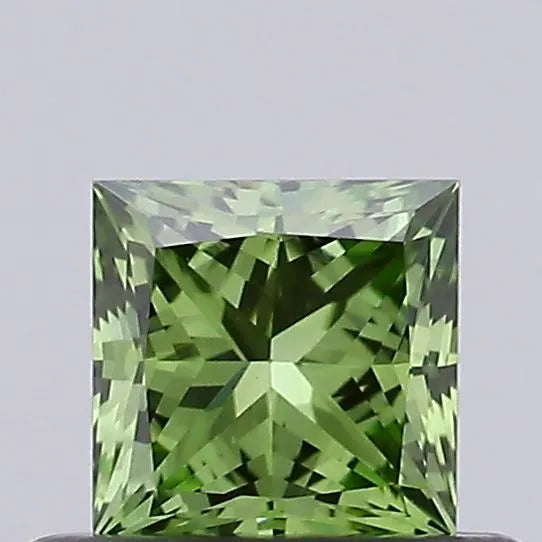 0.46ct Princess Lab Grown Diamond (Colour Fancy Vivid Green, Clarity VS1, IGI Certified)
