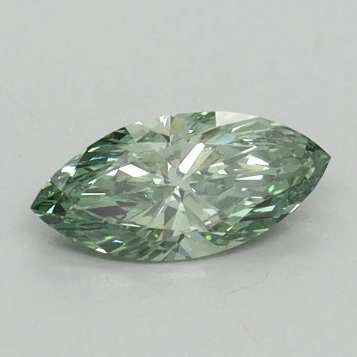 0.47ct Marquise Lab Grown Diamond (Colour Fancy Vivid Green, Clarity VS1, IGI Certified)