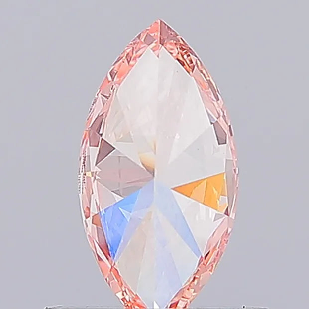0.47ct Marquise Lab Grown Diamond (Colour Fancy Vivid Pink, Clarity VS1, IGI Certified)