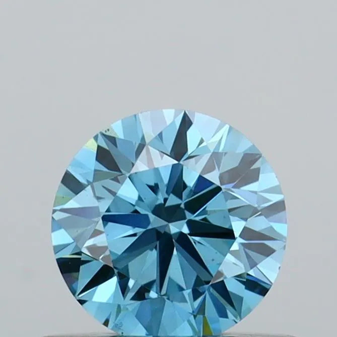 0.47ct Round Lab Grown Diamond (Colour Fancy Vivid Blue, Clarity VS1, Cut ID, IGI Certified)