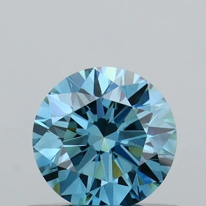 0.47ct Round Lab Grown Diamond (Colour Fancy Vivid Blue, Clarity VS2, Cut ID, IGI Certified)