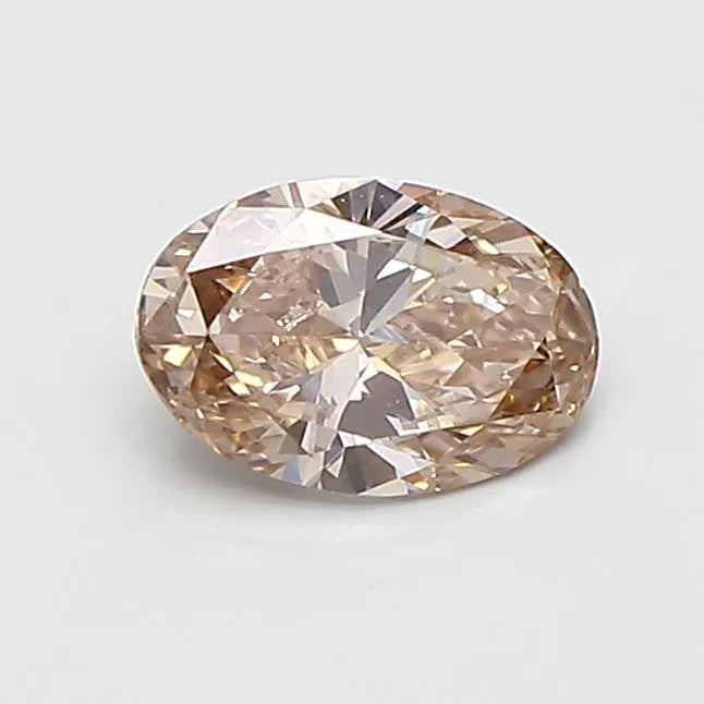 0.48ct Oval Lab Grown Diamond (Colour Fancy Brown, Clarity VVS2, IGI Certified)