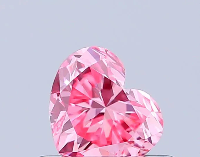 0.49ct Heart Lab Grown Diamond (Colour Fancy Vivid Pink, Clarity VVS2, IGI Certified)