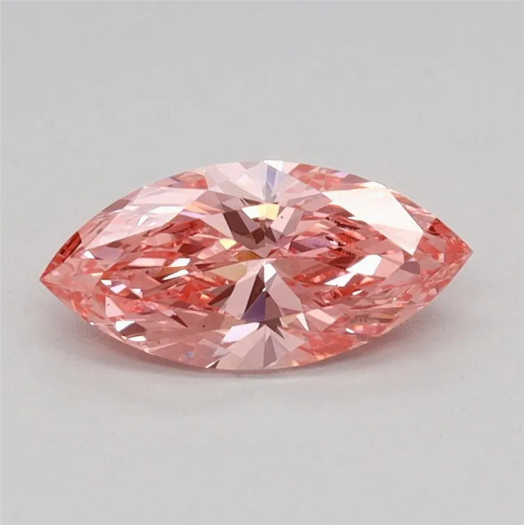0.49ct Marquise Lab Grown Diamond (Colour Fancy Vivid Pink, Clarity VS2, IGI Certified)