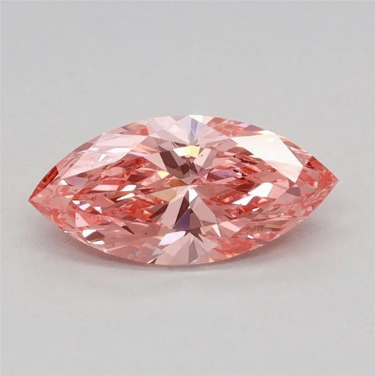 0.49ct Marquise Lab Grown Diamond (Colour Fancy Vivid Pink, Clarity VS2, IGI Certified)