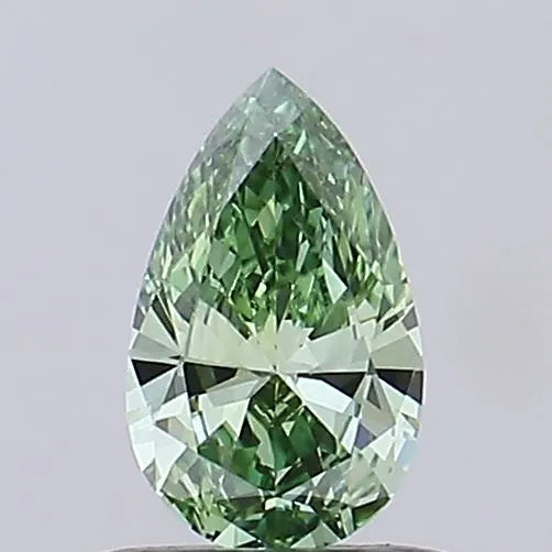 0.49ct Pear Lab Grown Diamond (Colour Fancy Vivid Green, Clarity VS1, IGI Certified)