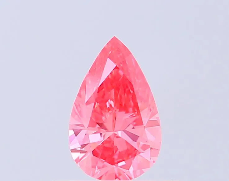 0.49ct Pear Lab Grown Diamond (Colour Fancy Vivid Pink, Clarity VS1, IGI Certified)