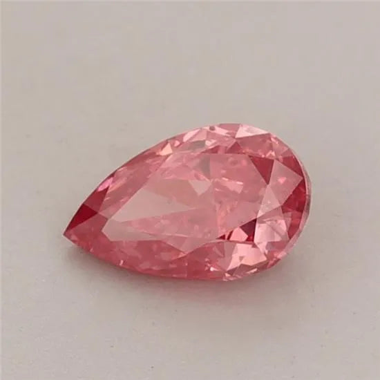0.49ct Pear Lab Grown Diamond (Colour Fancy Vivid Red, Clarity VS1, IGI Certified)