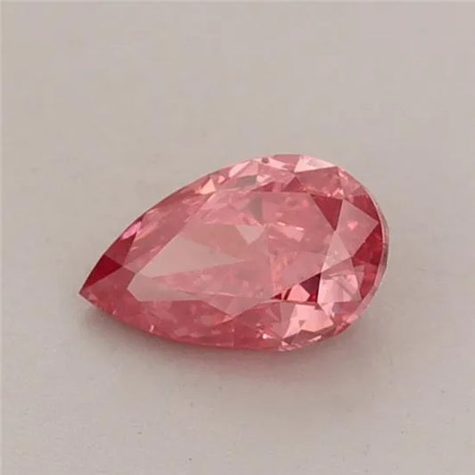 0.49ct Pear Lab Grown Diamond (Colour Fancy Vivid Red, Clarity VS1, IGI Certified)