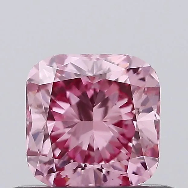 0.50ct Cushion modified Lab Grown Diamond (Colour Fancy Vivid Pink, Clarity VS1, IGI Certified)
