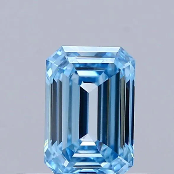 0.50ct Emerald Lab Grown Diamond (Colour Fancy Vivid Blue, Clarity VVS2, IGI Certified)