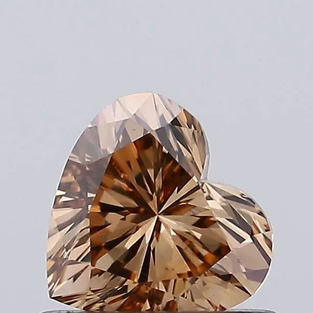 0.50ct Heart Lab Grown Diamond (Colour Fancy Brown, Clarity VS1, IGI Certified)