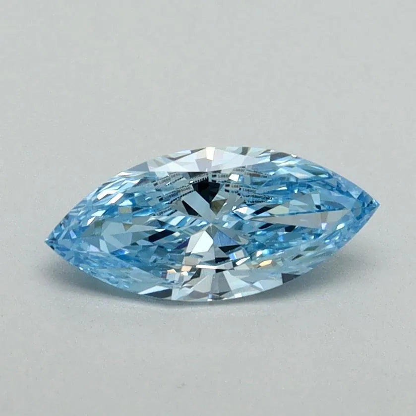 0.50ct Marquise Lab Grown Diamond (Colour Fancy Vivid Blue, Clarity VS1, IGI Certified)