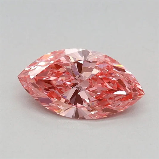 0.50ct Marquise Lab Grown Diamond (Colour Fancy Vivid Pink, Clarity VS2, IGI Certified)
