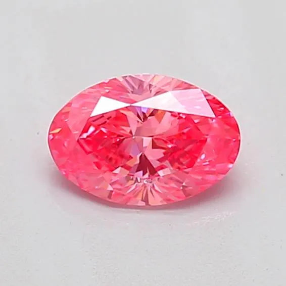 0.50ct Oval Lab Grown Diamond (Colour Fancy Vivid Pink, Clarity VS2, IGI Certified)