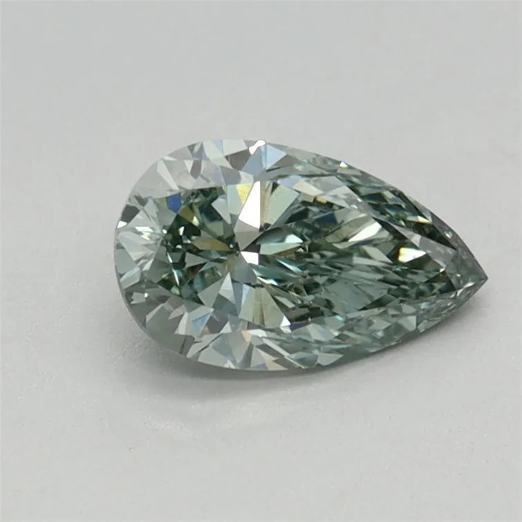 0.50ct Pear Lab Grown Diamond (Colour Fancy Vivid Green, Clarity VS1, IGI Certified)