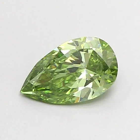 0.50ct Pear Lab Grown Diamond (Colour Fancy Vivid Green, Clarity VVS2, IGI Certified)