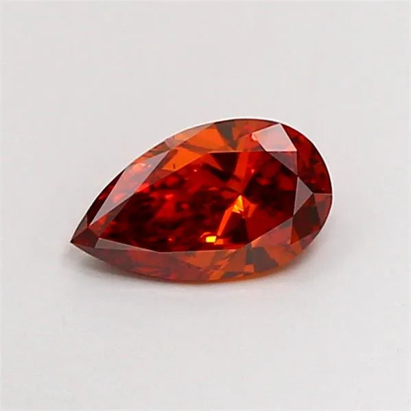 0.50ct Pear Lab Grown Diamond (Colour Fancy Vivid Orange, Clarity VS2, IGI Certified)