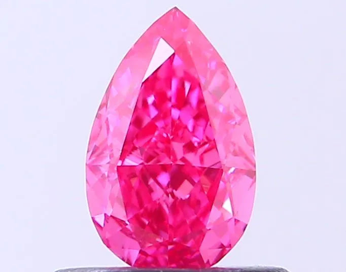 0.50ct Pear Lab Grown Diamond (Colour Fancy Vivid Pink, Clarity VVS2, IGI Certified)