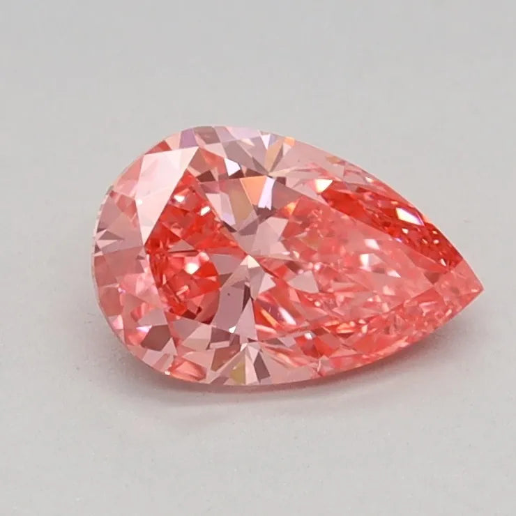 0.50ct Pear Lab Grown Diamond (Colour Fancy Vivid Pink, Clarity VVS2, IGI Certified)