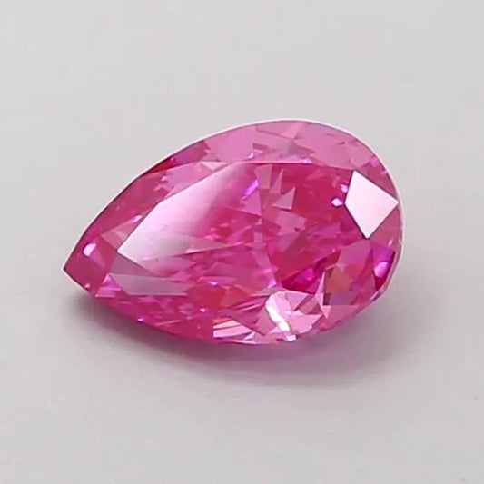 0.50ct Pear Lab Grown Diamond (Colour Fancy Vivid Pink, Clarity VVS2, IGI Certified)