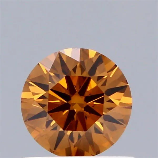 0.50ct Round Lab Grown Diamond (Colour Fancy Orange, Clarity VS1, Cut ID, IGI Certified)