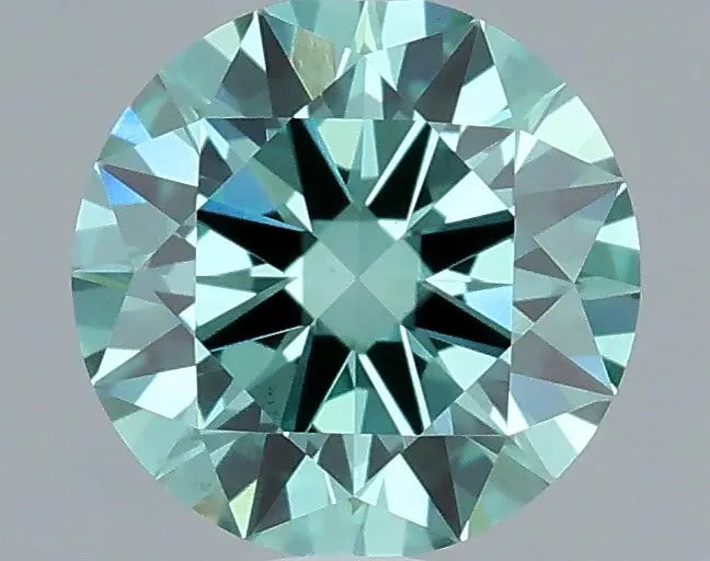0.50ct Round Lab Grown Diamond (Colour Fancy Vivid Green, Clarity VS1, Cut EX, IGI Certified)