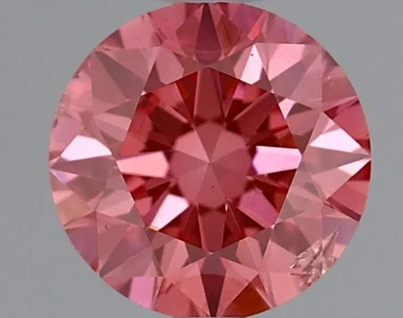 0.50ct Round Lab Grown Diamond (Colour Fancy Vivid Pink, Clarity SI2, Cut EX, IGI Certified)