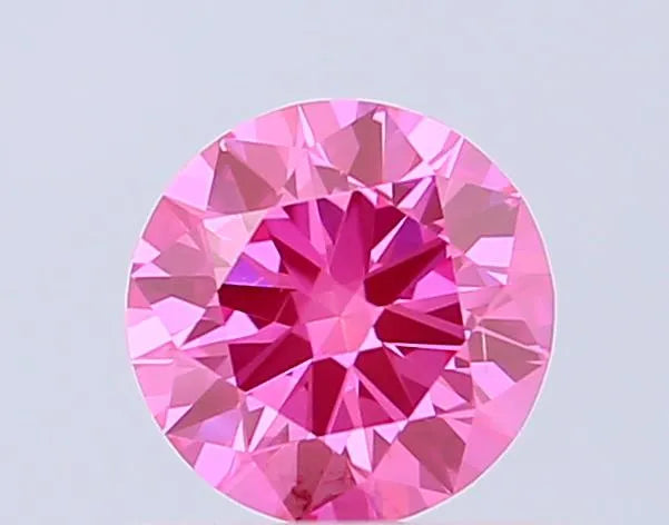 0.50ct Round Lab Grown Diamond (Colour Fancy Vivid Pink, Clarity VS2, Cut ID, IGI Certified)
