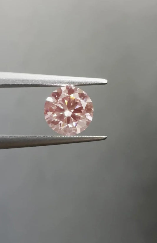 0.50ct Round Natural Diamond (Colour Fancy Intense Purplish Pink, Clarity VS2, Cut GD, GIA Certified)