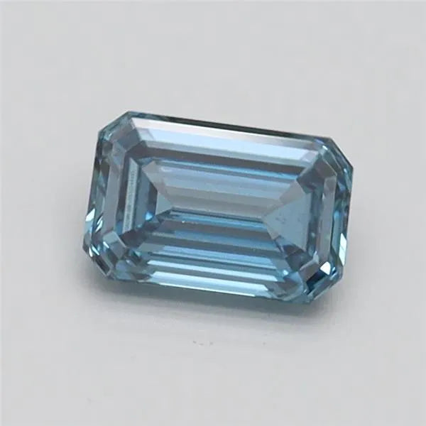 0.51ct Emerald Lab Grown Diamond (Colour Fancy Intense Blue, Clarity VS1, IGI Certified)