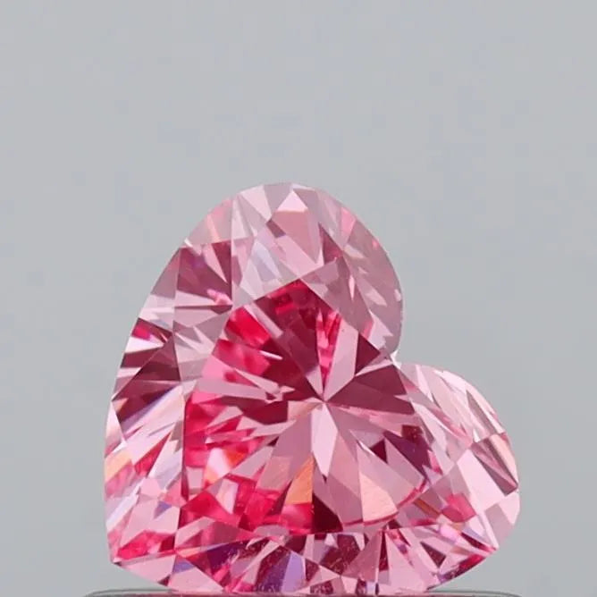 0.51ct Heart Lab Grown Diamond (Colour Fancy Vivid Pink, Clarity VVS2, IGI Certified)