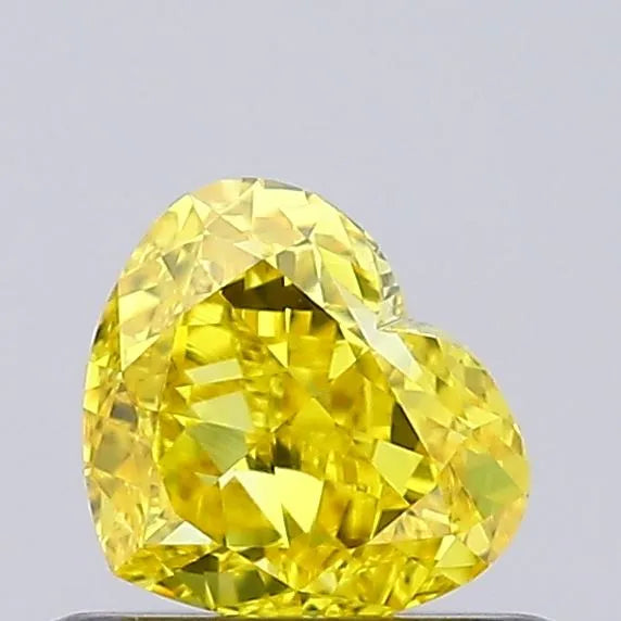 0.51ct Heart Lab Grown Diamond (Colour Fancy Vivid Yellow, Clarity VVS2, IGI Certified)
