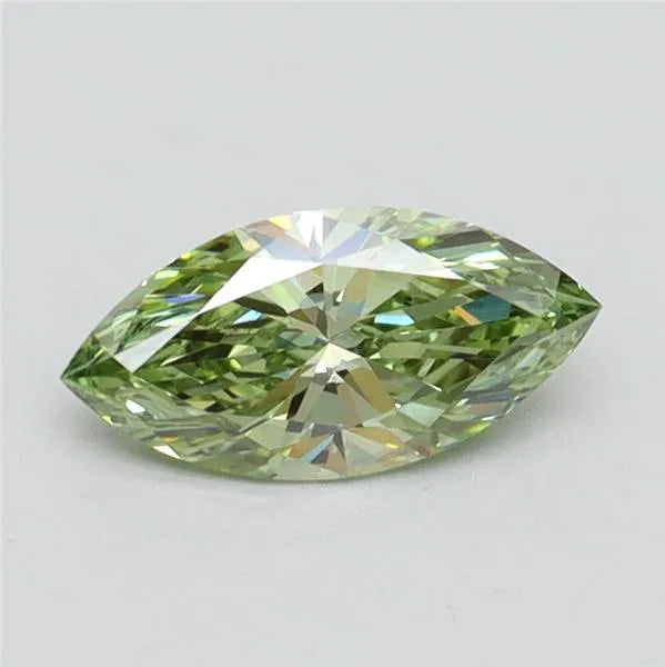 0.51ct Marquise Lab Grown Diamond (Colour Fancy Vivid Green, Clarity VS2, IGI Certified)
