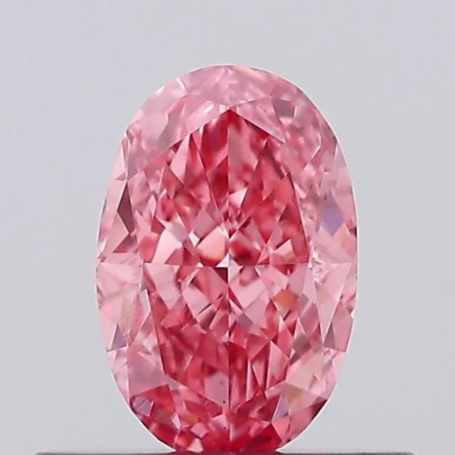 0.51ct Oval Lab Grown Diamond (Colour Fancy Vivid Pink, Clarity VS1, IGI Certified)