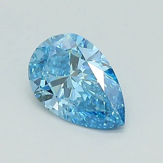 0.51ct Pear Lab Grown Diamond (Colour Fancy Vivid Blue, Clarity VS1, IGI Certified)