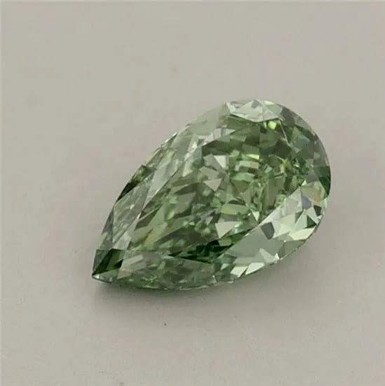 0.51ct Pear Lab Grown Diamond (Colour Fancy Vivid Green, Clarity VVS1, IGI Certified)