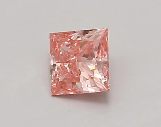 0.51ct Princess Lab Grown Diamond (Colour Fancy Vivid Pink, Clarity VVS2, IGI Certified)