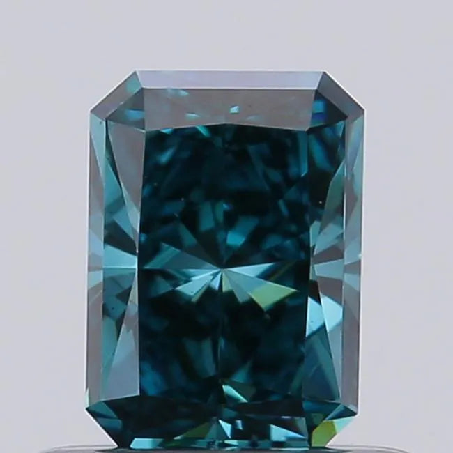 0.51ct Radiant Lab Grown Diamond (Colour Fancy Deep Greenish Blue, Clarity VS1, IGI Certified)