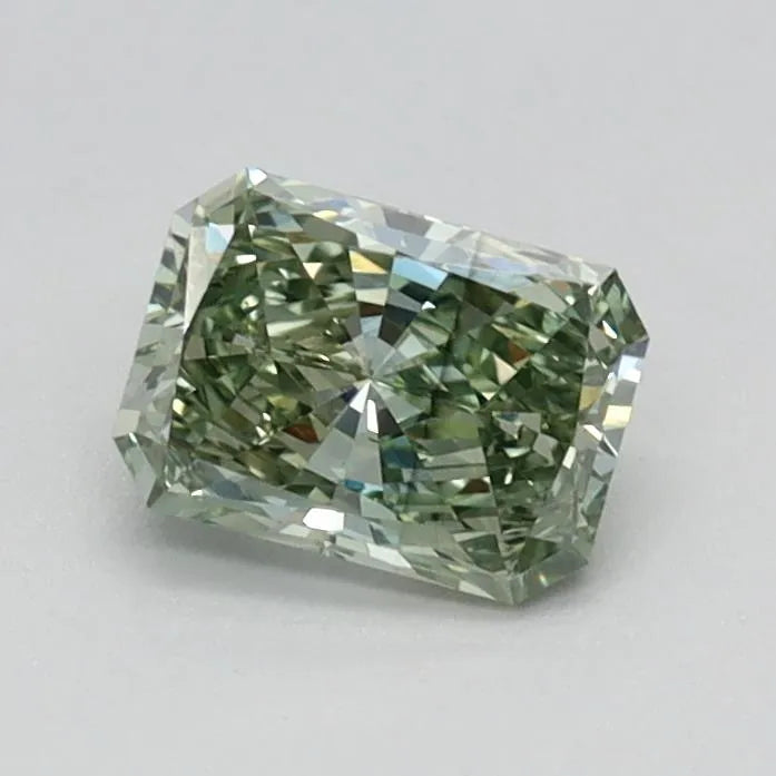 0.51ct Radiant Lab Grown Diamond (Colour Fancy Vivid Green, Clarity SI1, IGI Certified)