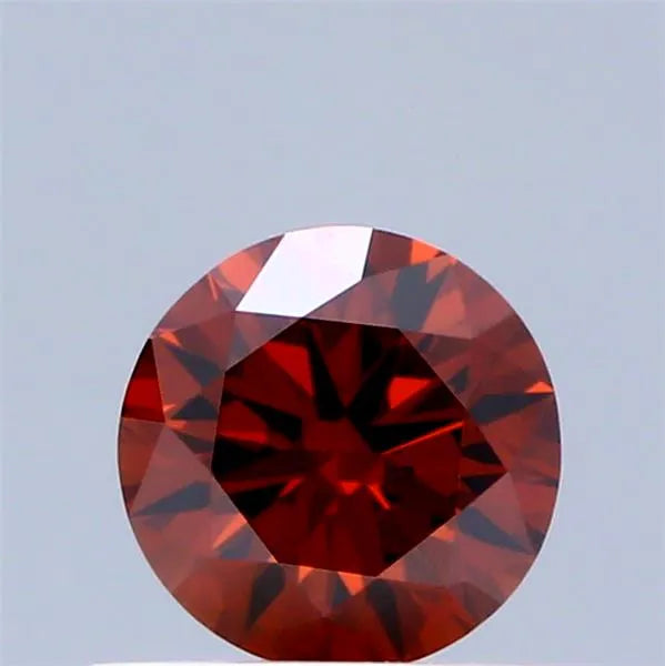 0.51ct Round Lab Grown Diamond (Colour Fancy Deep Orange, Clarity VS1, Cut VG, IGI Certified)