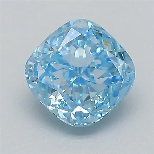 0.52ct Cushion modified Lab Grown Diamond (Colour Fancy Vivid Blue, Clarity VVS2, IGI Certified)