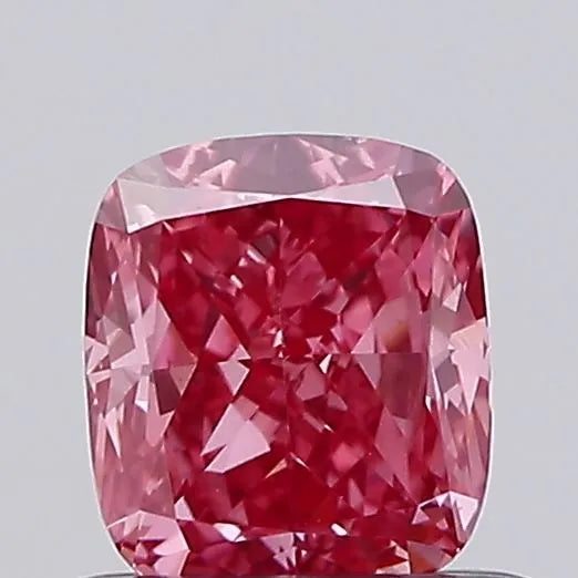 0.52ct Cushion modified Lab Grown Diamond (Colour Fancy Vivid Pink, Clarity VS1, IGI Certified)