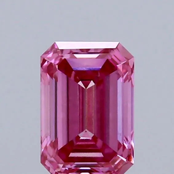 0.52ct Emerald Lab Grown Diamond (Colour Fancy Vivid Pink, Clarity VS1, IGI Certified)