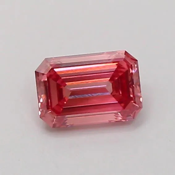 0.52ct Emerald Lab Grown Diamond (Colour Fancy Vivid Pink, Clarity VS2, IGI Certified)