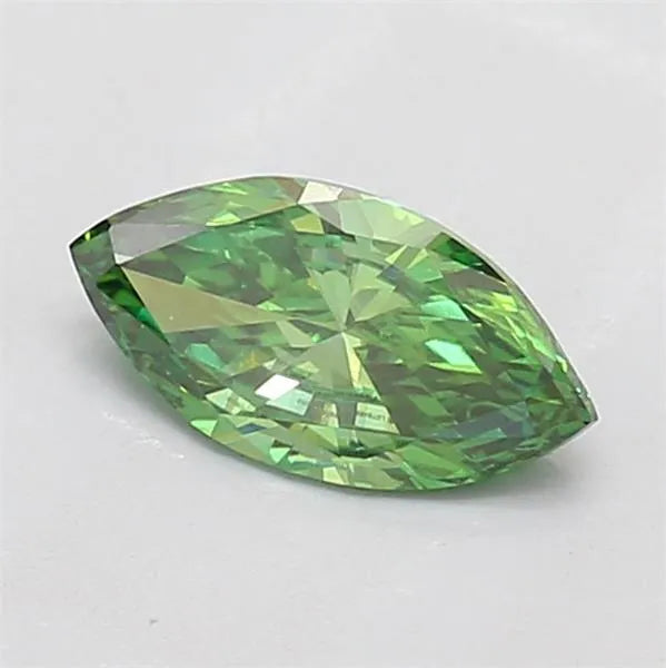0.52ct Marquise Lab Grown Diamond (Colour Fancy Vivid Green, Clarity VVS2, IGI Certified)