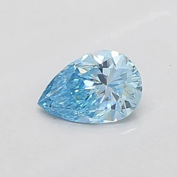0.52ct Pear Lab Grown Diamond (Colour Fancy Vivid Blue, Clarity VVS2, IGI Certified)