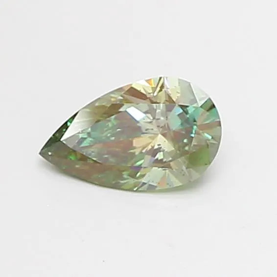 0.52ct Pear Lab Grown Diamond (Colour Fancy Vivid Green, Clarity SI2, IGI Certified)
